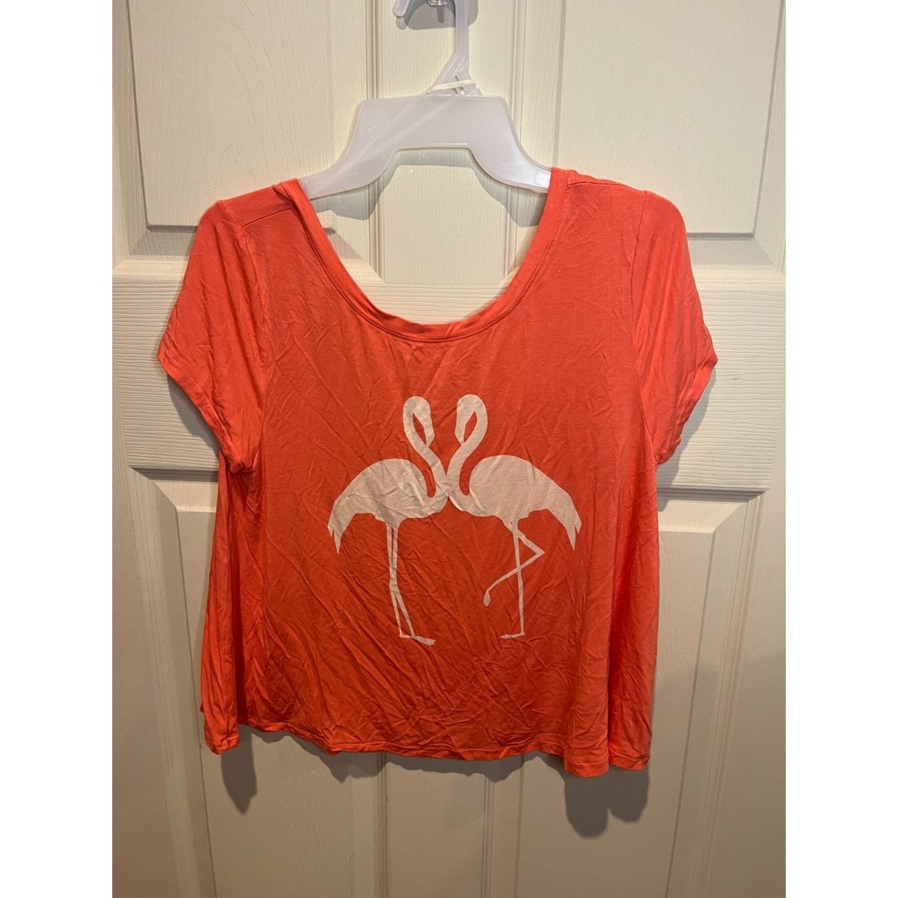 Aerie Low Back Slouch Coral Flamingo Tee